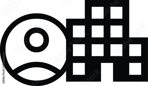 User, profile, office, building, business, organization, company, workplace, employee, corporate, management, team, account, identity, professional, silhouette, icon, symbol, illustration, concept