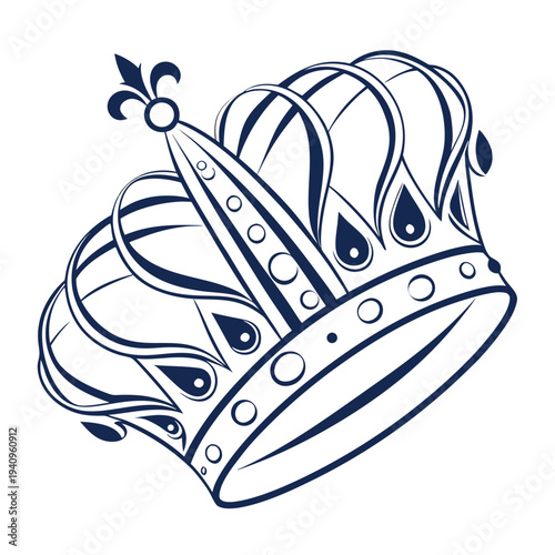 Elegant Boutique Mark With Minimal Crown Like Ribb