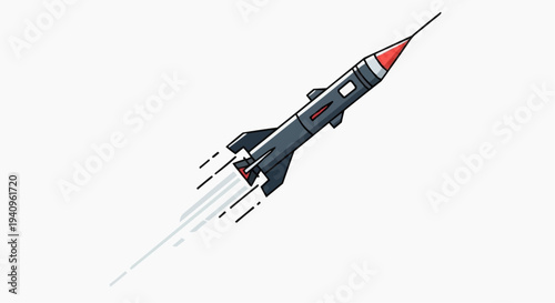 rocket on white background