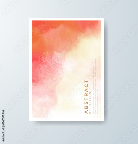 Cards with watercolor background. Design for your cover, date, postcard, banner, logo.
