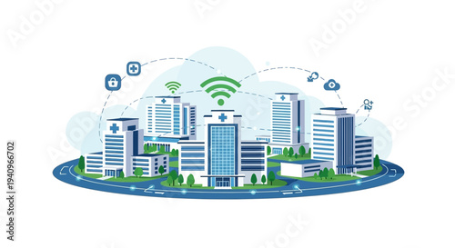Smart Hospital Network: Modern Healthcare Technology and Connectivity