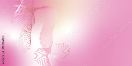 LightSalmon, pink and white luminous waves curving smoothly through a deep dark backdrop filled with tiny shimmering particles, futuristic digital technology concept, vector illustration style.