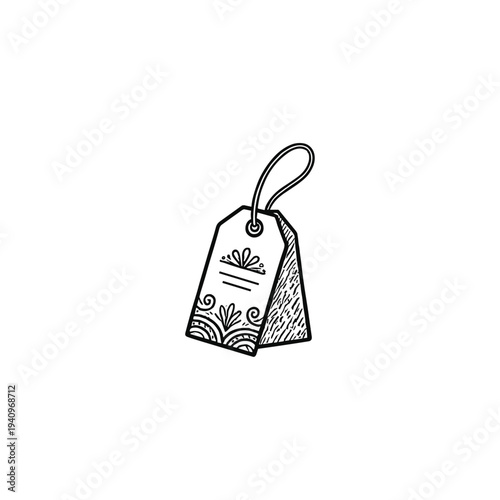 Hand drawn doodle - Price tag logo icon flat vector design