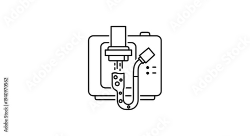 Beverage Dispenser Icon: Pouring Drink with Bubbles