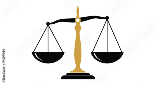 A golden scale of justice symbolizing fairness and legal equilibrium