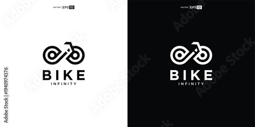 Creative Infinity Bike Logo Design - Symbol of Endless Cycling Adventures
