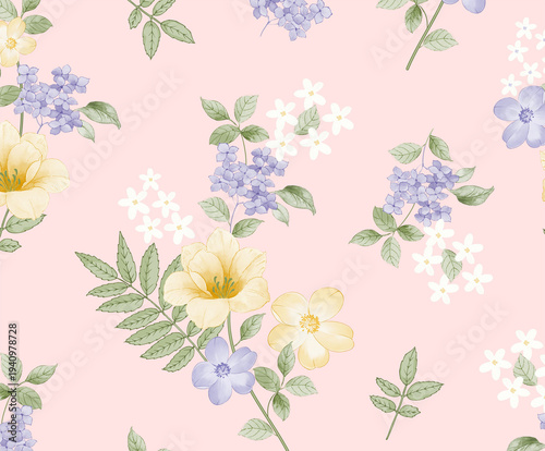 Elegant vintage floral patterns for commercial design and decor