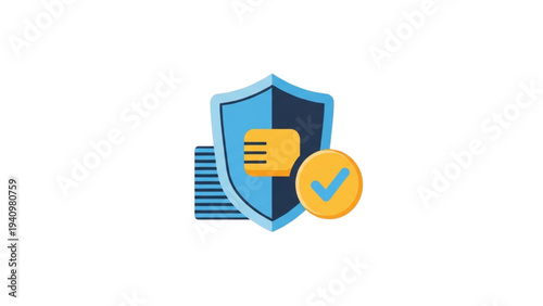 Digital Financial Security Symbol Protecting Online Transactions and Assuring Payment Safety