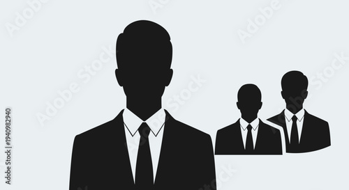 Professional Business Team Icon Representing Collaboration and Corporate Success