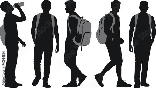 Confident professional businessman using smartphone walking through modern city financial district, communication, urban lifestyle, corporate success, technology, connectivity, morning, work