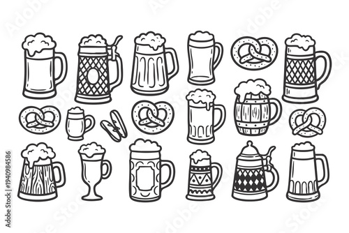 Oktoberfest beer mugs