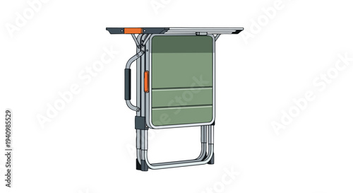 Compact Folding Camping Table with Integrated Carrying Handle and Durable Metal Frame for Outdoor Adventures