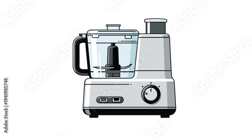 Sleek modern kitchen appliance a versatile food processor designed for effortless meal preparation and culinary creativity
