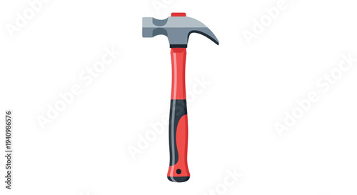 A vibrant and expertly rendered illustration of a claw hammer, a quintessential tool for any DIY enthusiast or professional builder, showcasing its
