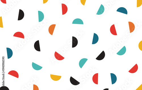 Design background semicircle pop unique abstract random