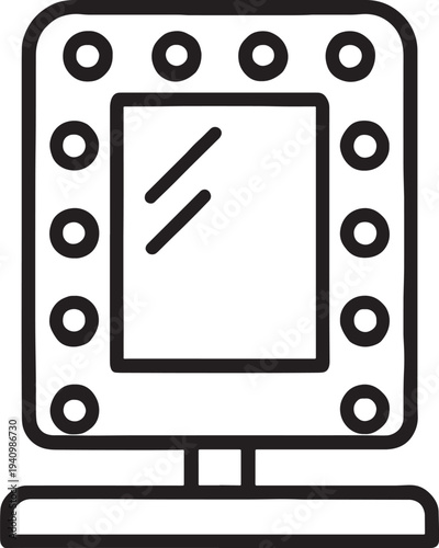 Vector illustration of a makeup mirror icon