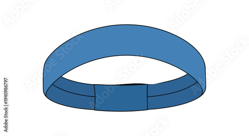 Simple blue elastic headband for sports or everyday wear designed for comfort and practicality