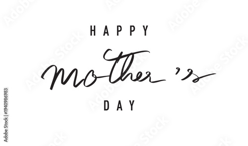Happy Mother's day text font calligraphy hand written lettering script black color object icon mama happy mother's day female woman her fight beautiful may month beautiful mom happy mother' day card
