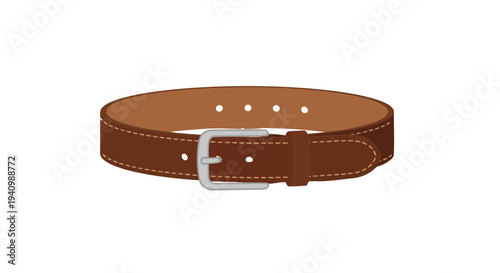 Classic Brown Leather Belt with a Silver Buckle for Stylish Attire Accessory and Fashion Statement