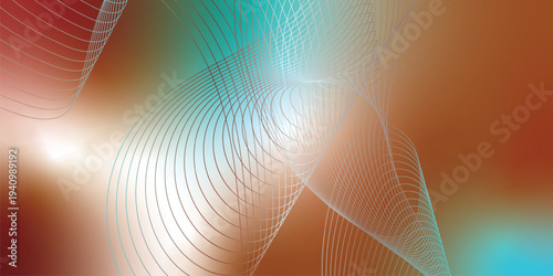 Abstract DarkTurquoise, DarkRed and white glowing curves sweeping across a dark atmospheric backdrop with scattered micro sparkles, modern digital tech theme, vector style