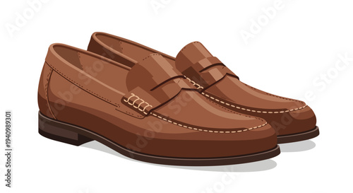 Classic Brown Leather Penny Loafers for Men A Timeless Footwear Choice for Sophisticated Style