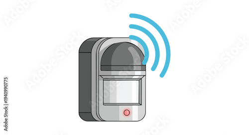 Modern motion sensor with wireless signal transmission, a key component in smart home security and automation systems