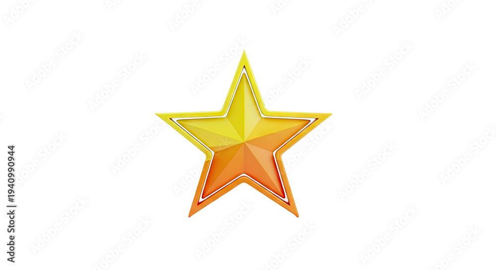 Obraz premium 3D Star Shape with Gradient Colors