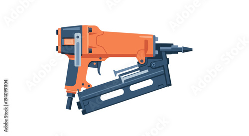 Modern Pneumatic Nail Gun Tool for Construction and DIY Projects, Efficient and Powerful Fastening Device