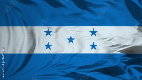 Honduras Flag Waving In Slow Motion