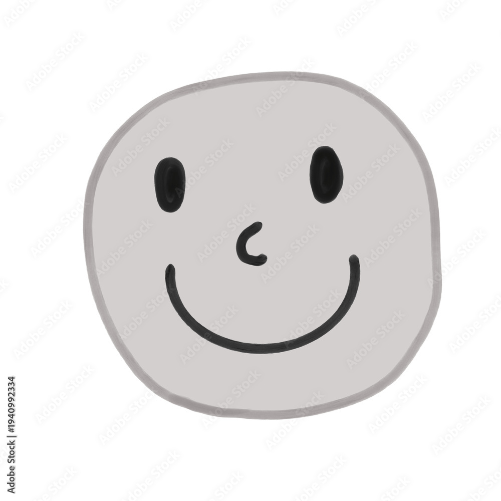 Obraz premium Hand drawing smile emoji