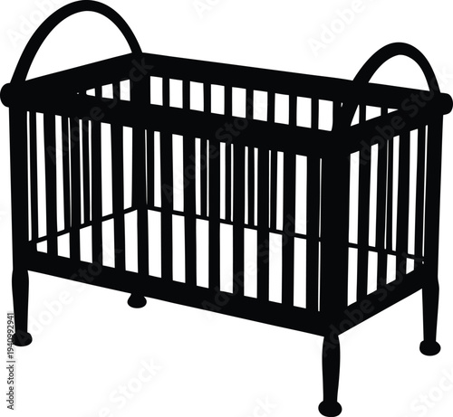 3d render of a baby carriage on white