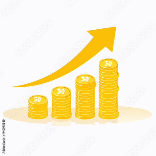 Increasing Stacks of Coins with Arrow.