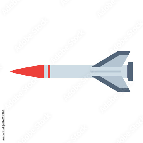 Missile Icon Flat Design