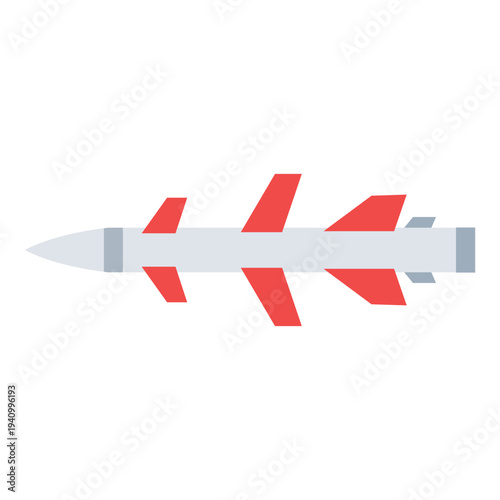 Missile Icon Vector Graphic