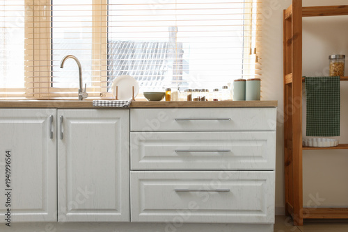 Interior of kitchen with sp...