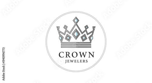 Crown Jewelers Logo Design with Crown.