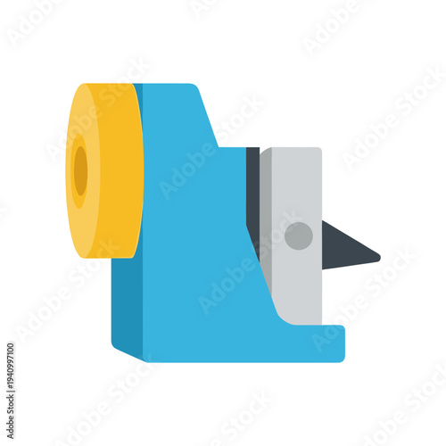 Colorful pencil sharpener with tape, office supplies