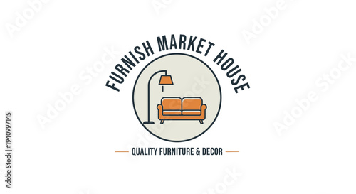 Furnish Market House Logo Design Element.