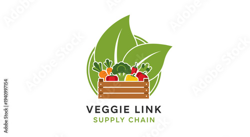 Veggie Link Supply Chain Logo Design.