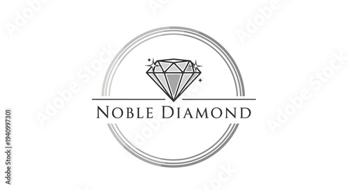 Noble Diamond Logo Design with Gemstone 2.
