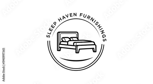 Simple Line Drawing of a Bed 1.