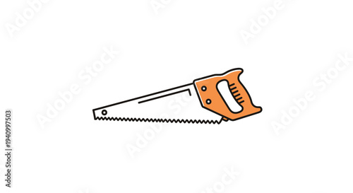 Hand Saw Tool for Woodworking and Cutting.