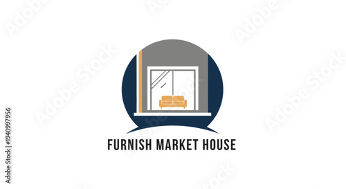 Furnish Market House Modern Logo Design.