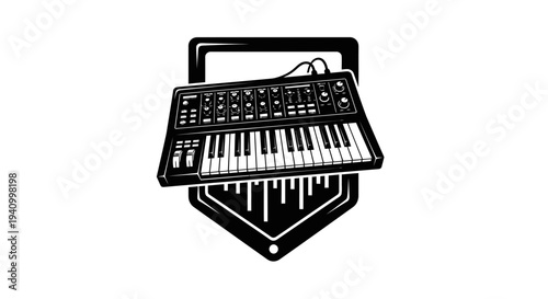 Synthesizer Keyboard Music Production Equipment.