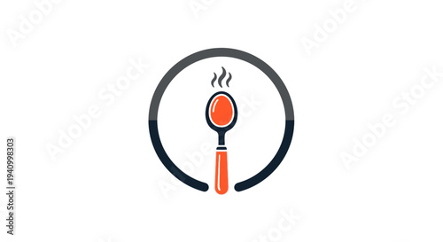 Hot Spoon Graphic Icon Design Element.