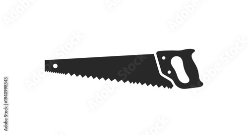 Black Hand Saw with Serrated Blade.