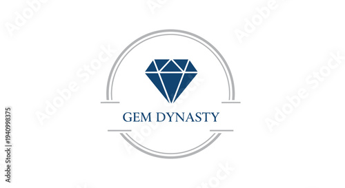 Blue Diamond Logo Design for Gem Dynasty.