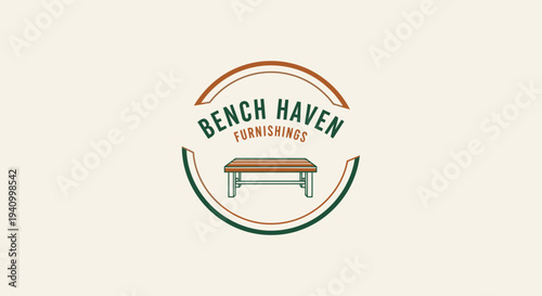 Bench Haven Furniture Logo Design Element.
