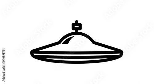 Simple Black and White Cymbal Illustration 1.