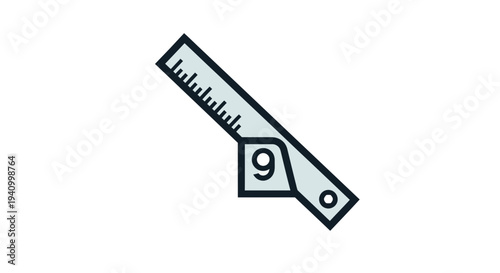 Folding Ruler with Measurement Markings.